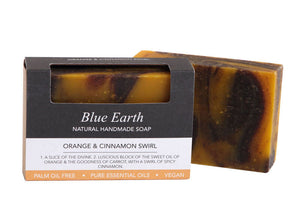 Blue EARTH - Orange and Cinnamon Swirl Soap